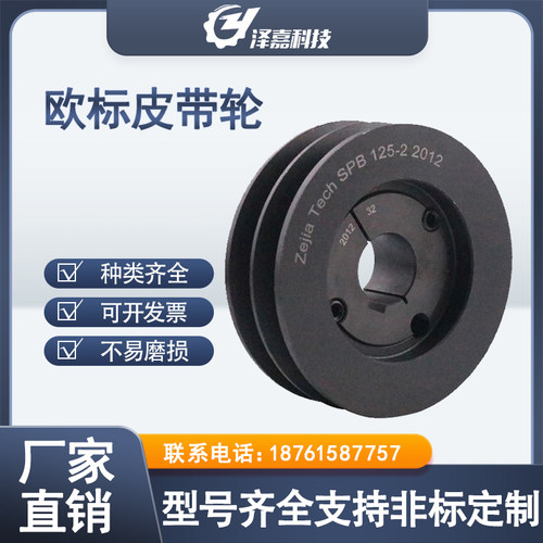 欧标电机v型铸铁含锥套皮带轮