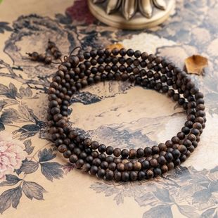 达拉天然6mm芽庄216老料沉香108多圈手串佛珠念珠手链男女送礼沉