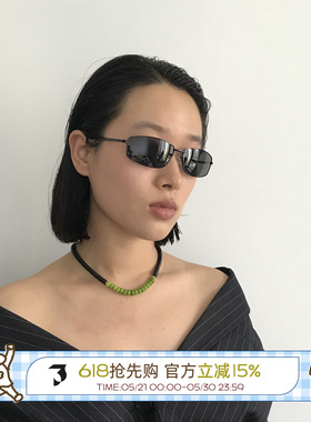 三环路方形金属框眼镜