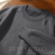 JIEYI 圆领套头360g重磅抗起球毛衣保暖一体绒加厚复古打底针织衫