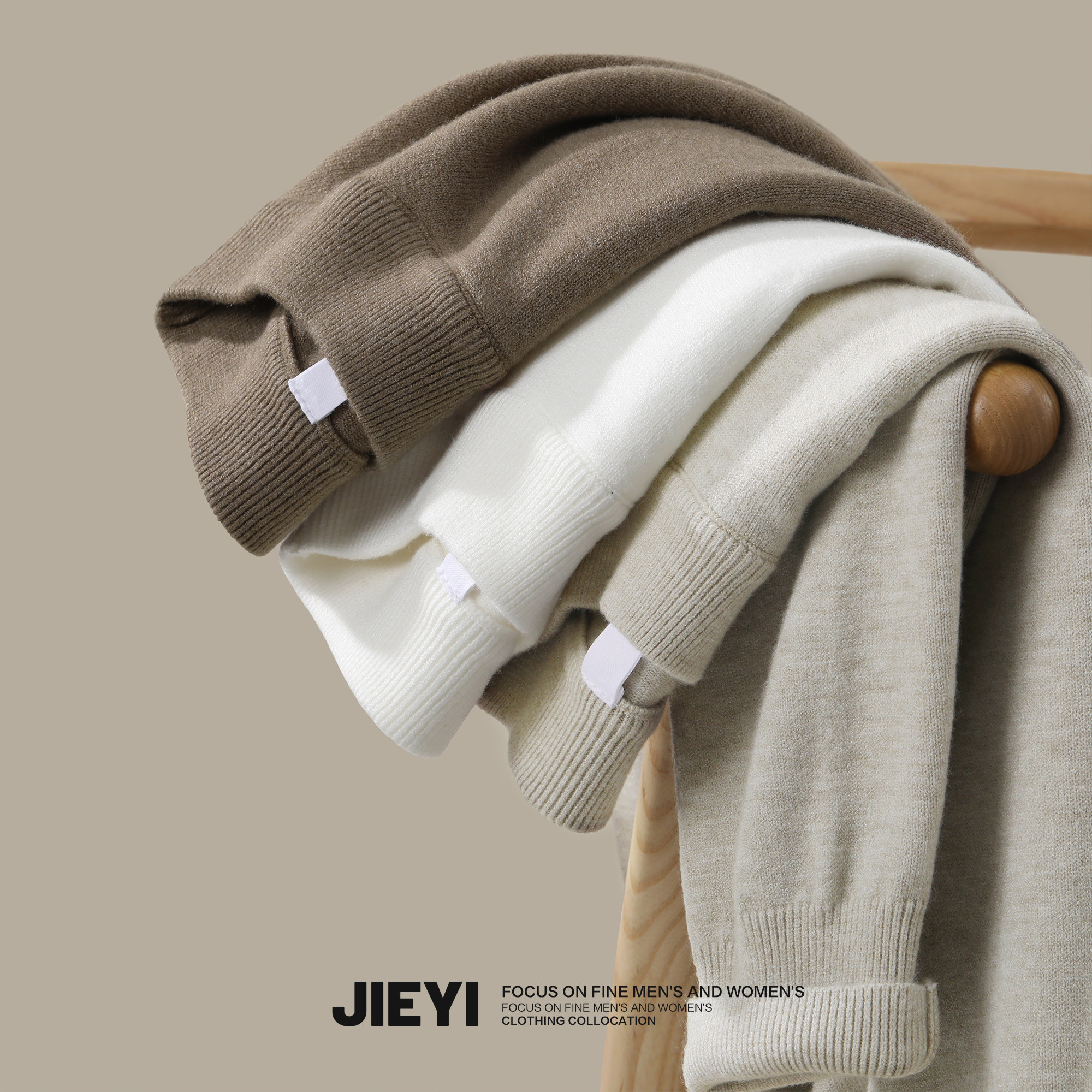 JIEYI 男士百搭立领针织羊毛衫内搭修身2025冬季保暖半高领毛线衣,男装,针织衫/毛衣,淘宝优惠券,粉丝福利购,淘宝优惠卷