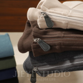 T恤衫 JIEYI 纯色潮流磨毛内搭长袖 德绒半拉链卫衣男立领保暖上衣