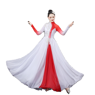万疆古典舞演出服女飘逸中国风民族舞伞舞扇子舞独舞秧歌舞蹈服