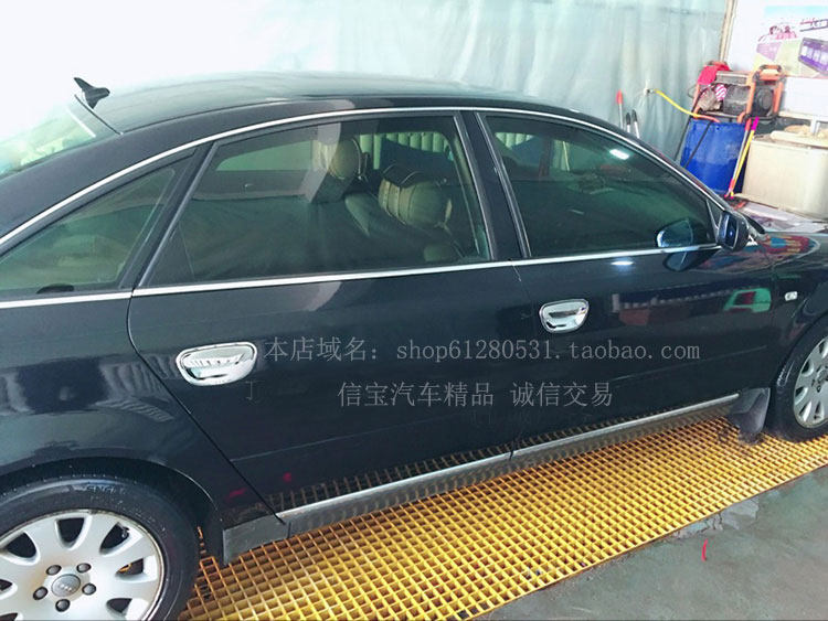 99-04老款奥迪a6门把手装饰亮条 奥迪a6拉手门腕贴盖车门把手饰条