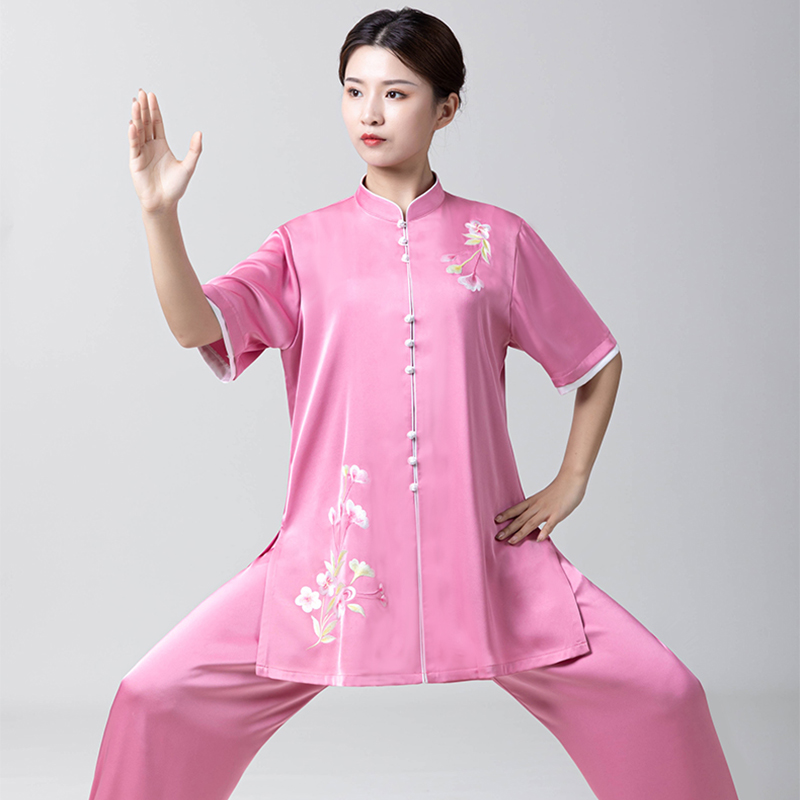 御尊武当纺醋酸麻太极服女太极拳