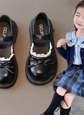 真皮女童小皮鞋儿童表演软底单鞋