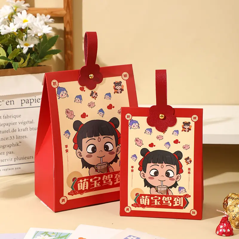 卡通哪咤糖果盒宝宝满月礼盒
