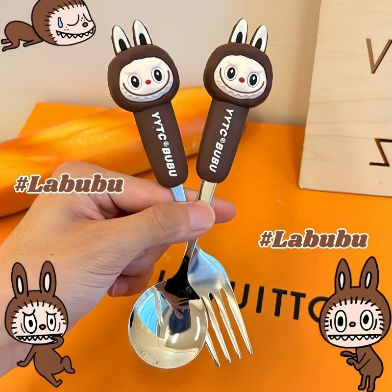 拉布布学生304不锈钢吃饭