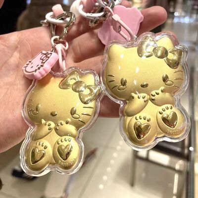 足金999送礼hello kitty哈喽KT猫手机链挂绳钥匙扣包包挂件礼物