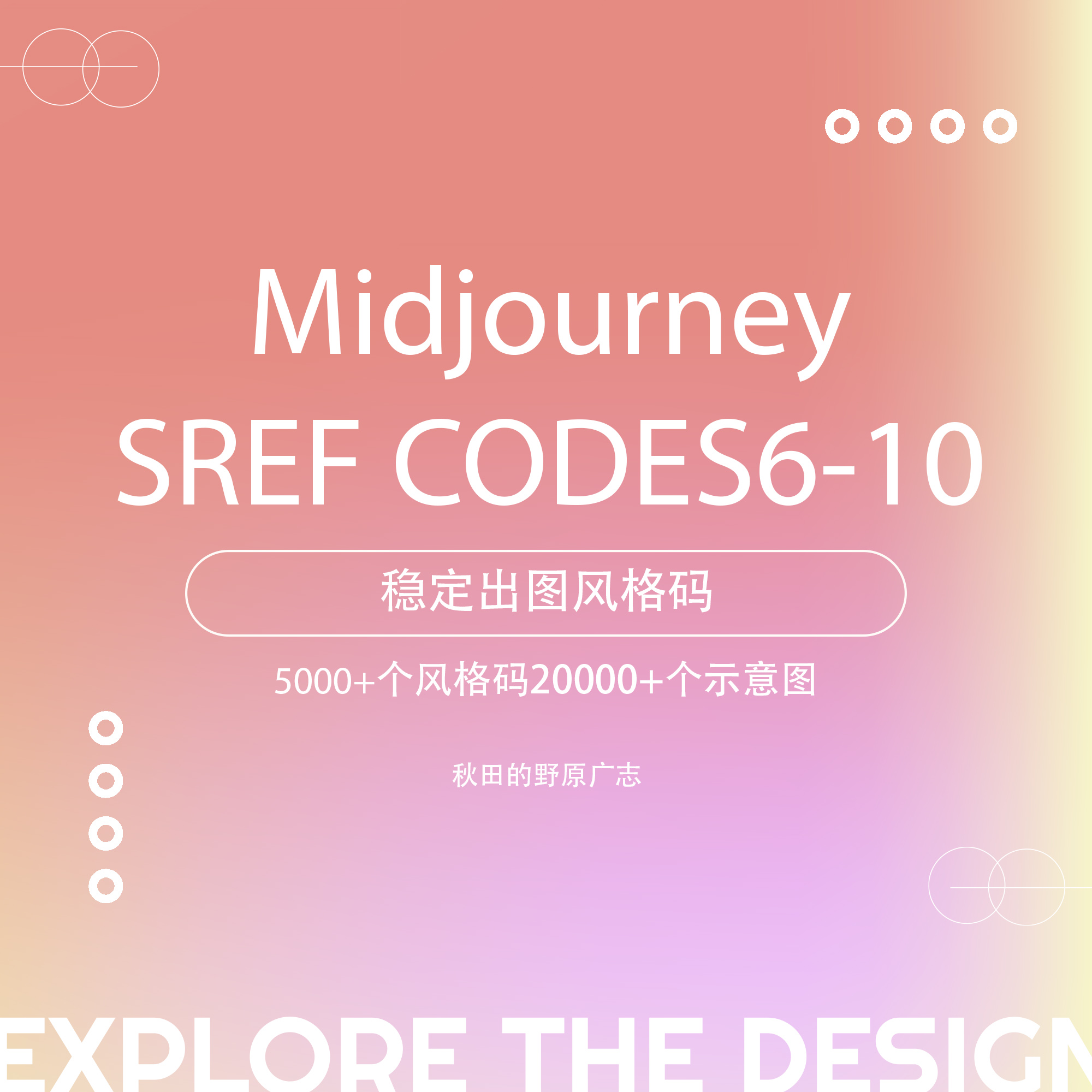 midjourney v6风格码稳定出图6-10专辑5000个风格码20000个示意图