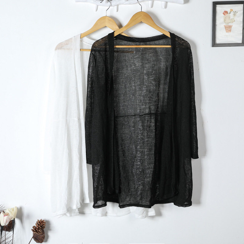 夏季新品海边度假出游逛街纯色印花防晒开衫百搭连衣裙泳衣多用在类目 女装/女士精品, 蕾丝衫/雪纺衫中 - 来自Buy2taobao.com提供专业的淘宝代购服务