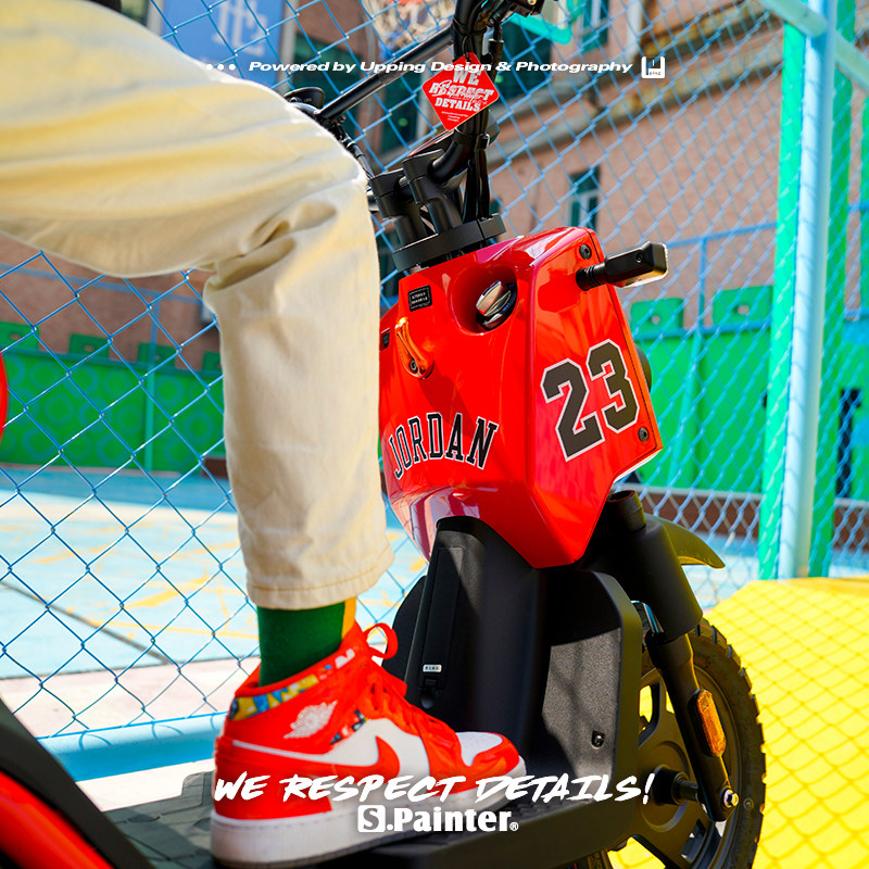 sp车贴 创意电动车球员号码车身贴纸潮牌篮球飞人汽车后挡透明贴