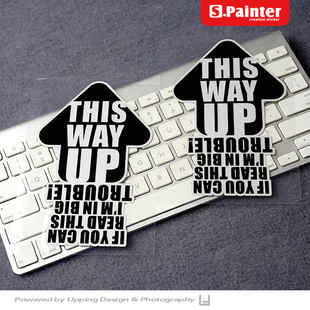 THIS WAY S.P 反光车贴 车辆警示 请保持车辆距离 贴纸 贴绘社