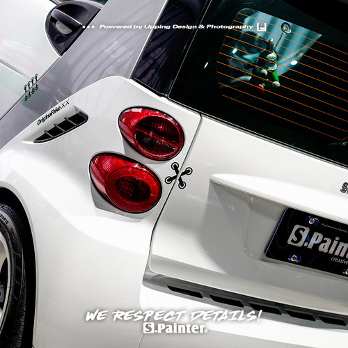 汽车车门保险杠搞怪鞋带防水贴纸