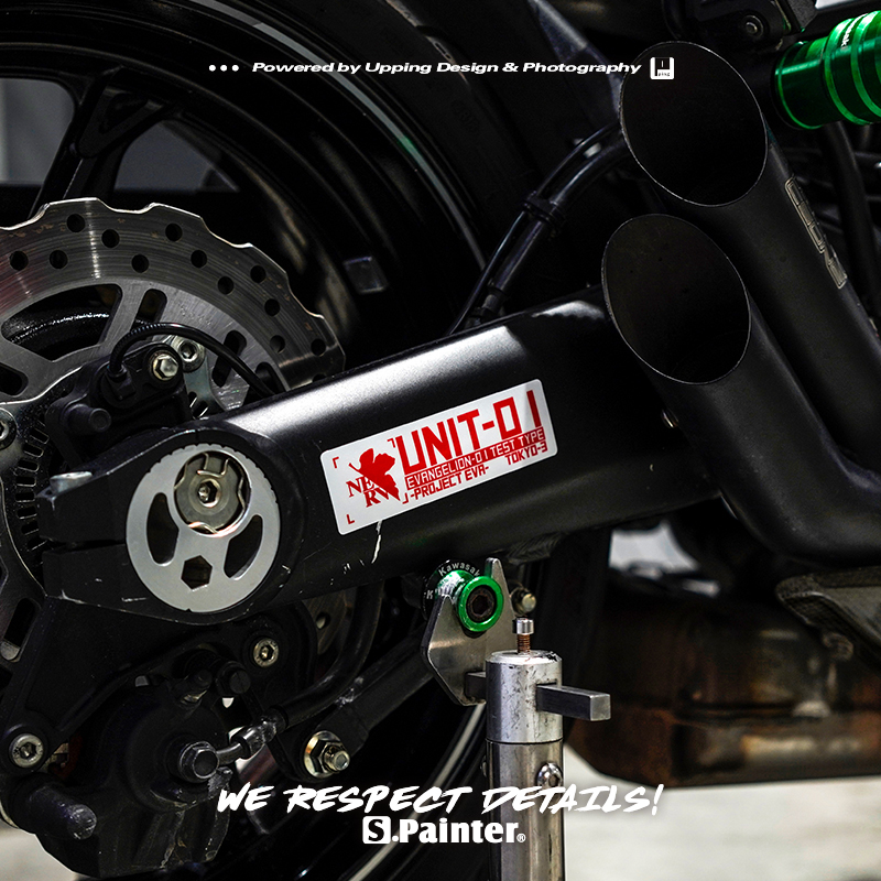 汽车电动车福音战士反光防水贴纸