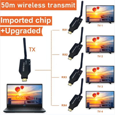 50m Office Meeting Wireless Transmission HDMI Extender Video