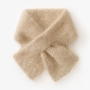 皇室拉绒100%山羊绒围巾秋冬新款羊绒围脖男女同款保暖护颈小围巾