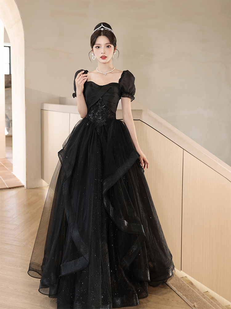 Evening dress, black advanced elite skirt, 2023 collection, high-quality style, french style Evening dress, black advanced elite skirt, 2023 collection, high-quality style, french style