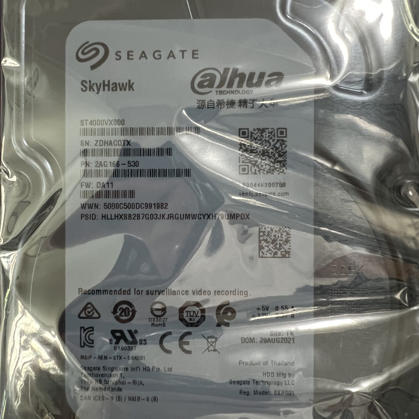 Seagate/希捷 ST4000VX000