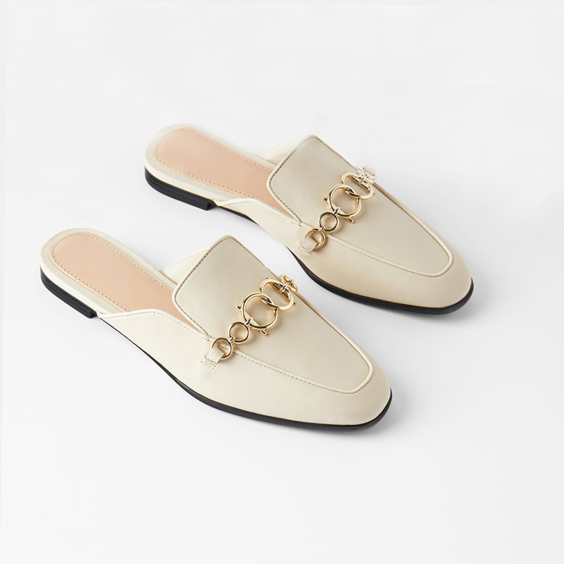 【清倉特價】ZA女鞋方頭百搭外穿平底半拖鞋女秋夏懶人時尚穆勒鞋在類目 女鞋, 低幫鞋中 - 來自Buy2taobao.com提供專業的淘寶代購服務