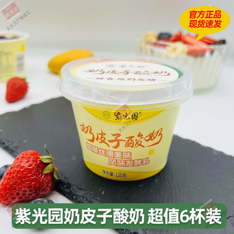 新鲜老北京紫光园奶皮子酸奶 网红特产食品老式原味茉莉抹茶酸奶