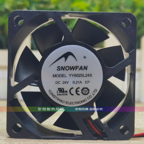 全新SNOWFAN YY6025L24S 24V 0.21A 6CM 6025 电源变频器散热风扇