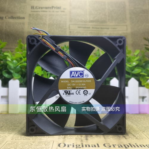 原装AVC DA12025B12LP005 12V 0.30A 12CM  12025 机箱 散热风扇