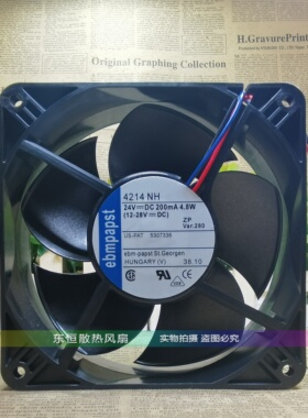德国ebmpapst 12038 12CM 4214NH 24V 4.8W 变频器设备散热风扇