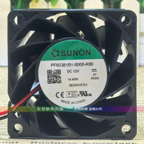 SUNON PF60381B1-0000-A99 12V 14.40W 6038 6CM 服务器 散热风扇