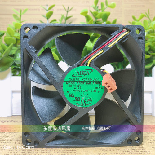 全新协喜ADDA AD0912MX-A76GL 9025  12V 0.17A 三线机箱电源风扇