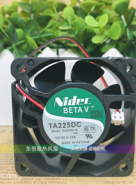 原装Nidec TA225DC E34390-16 6025 6cm 12V 0.22A 2线 散热风扇