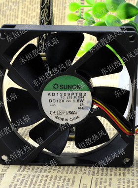 正品建准SUNON KD1209PTB2 9CM 9025 12V 1.6W 三线测速 风扇