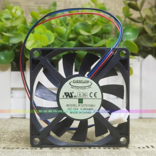 EVERFLOW R127010BU 12V 0.45A 7CM 7010 CPU 机箱大风量散热风扇