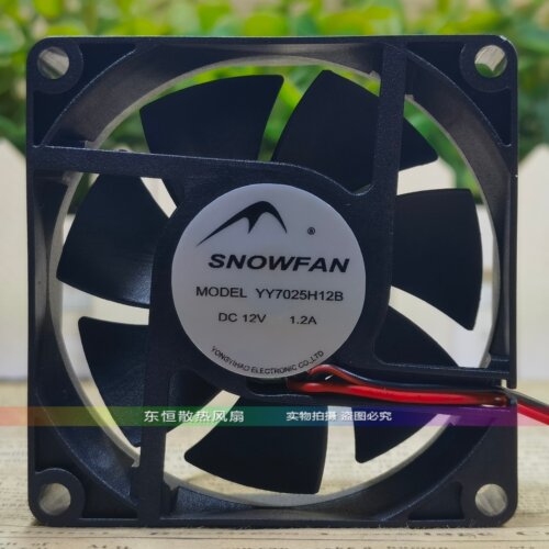 SNOWFAN YY7025H12B 12V 1.2A 7025 7CM CPU 机箱服务器散热风扇