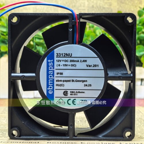 ebmpapst散热风扇12V   3312U/L/S/HR/NN/NU/GS37N/2N12GM/NHHR-4