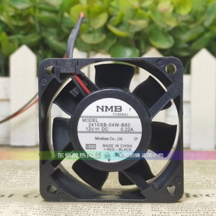 04W B60 0.22A NMB 变频器机箱散热风扇 12V 2410SB 6CM 原装 6025