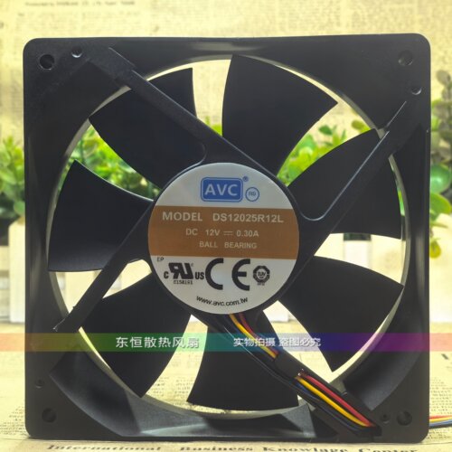 AVC/奇宏 DS12025R12L 12V 0.30A 12025 12CM 机箱 电源 散热风扇