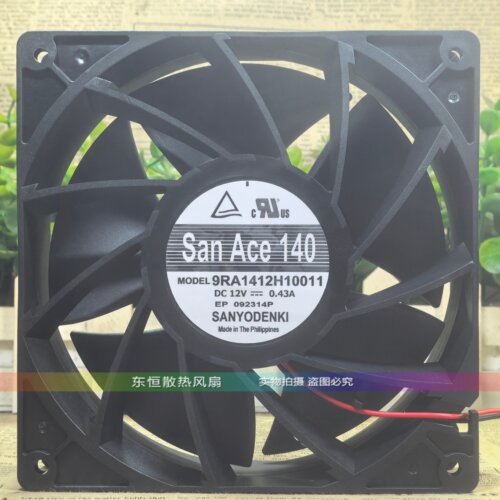 Sanyo/三洋 9RA1412H10011 12V 0.43A 14038 14CM 服务器散热风扇