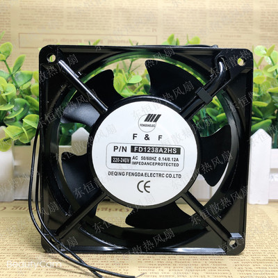 全新 FD1238A2HS  220V 12CM 12038 0.14A 金属铝框风机 散热风扇