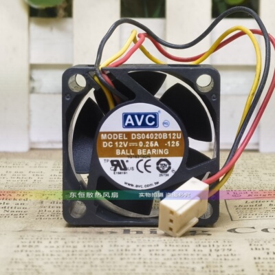 原装AVC DS04020B12U 4020 12V 0.25A 4cm 交换机 服务器散热风扇