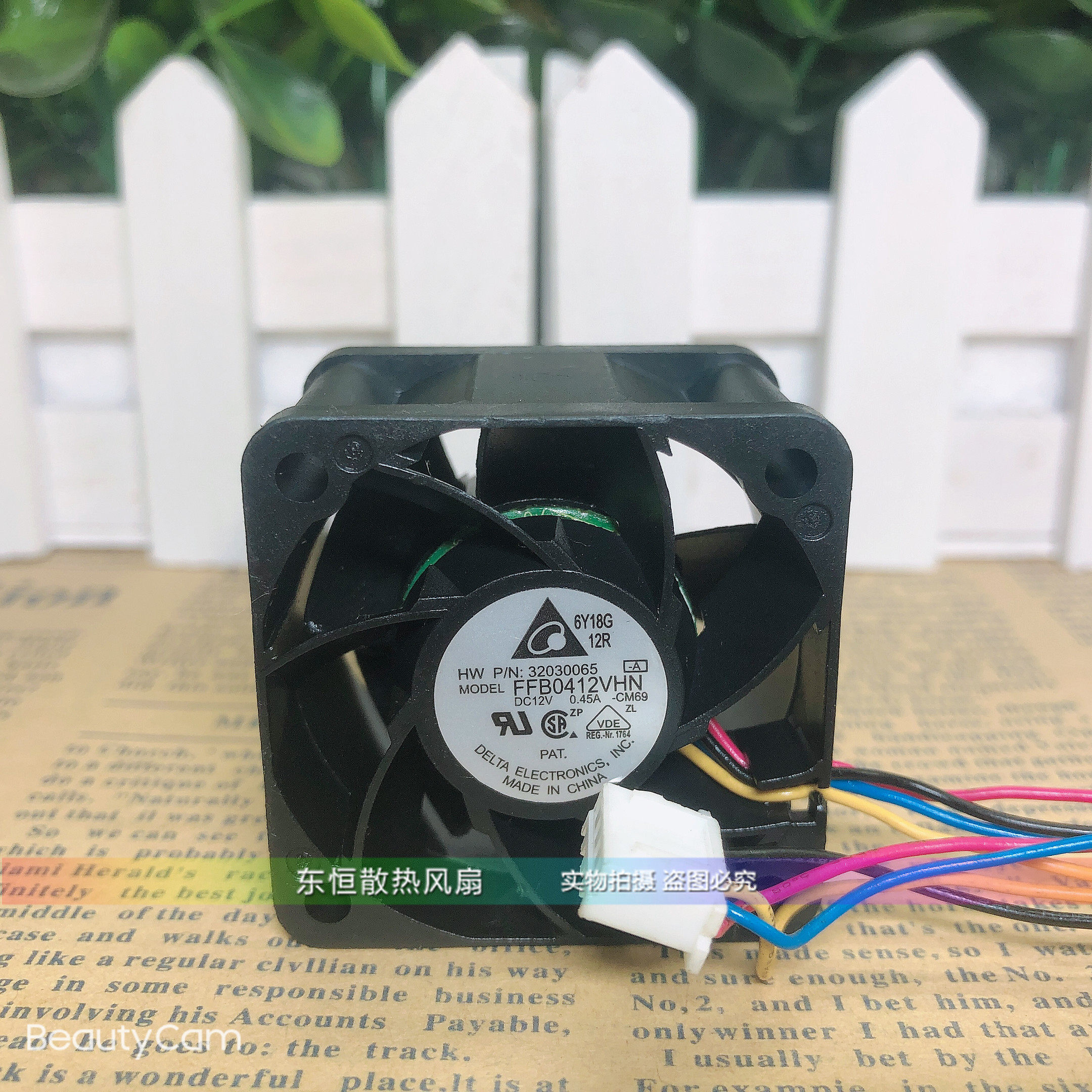 原装台达 4cm 4028 FFB0412VHN 12V 0.45A  1U服务器 散热风扇