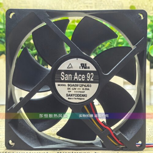 全新三洋Sanyo 9GA0912P4J03 9225 9CM 12V 0.39A 变频器散热风扇