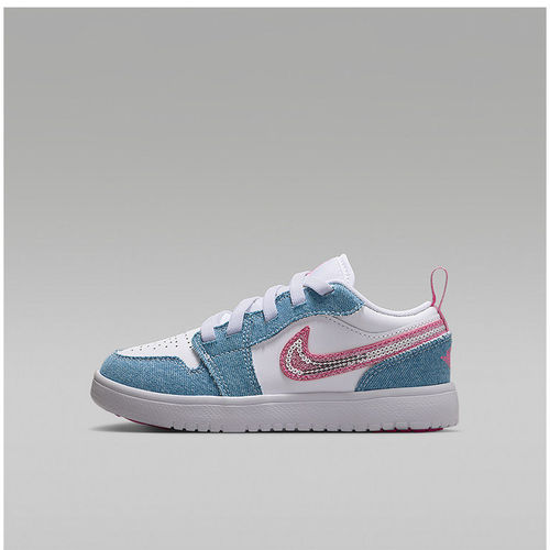 NIKE耐克童鞋JORDAN AJ1蓝白色运动训练复古篮球鞋板鞋HQ2003-400