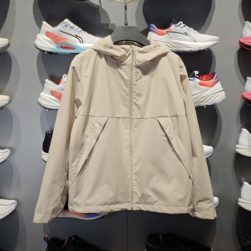 李宁运动风衣女2024春季新款健身系列反光防泼水防风外套AFDU080