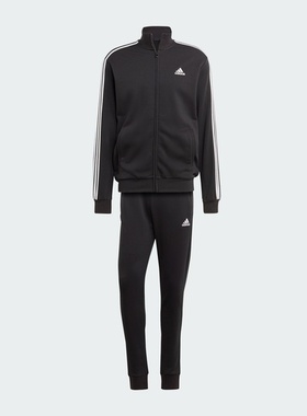Adidas阿迪达斯男女同款一套运动开衫小标卫衣套装IC6766