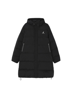 Nike耐克JordanAJ飞人羽绒服男秋冬中长款宽松保暖连帽外套FB7314