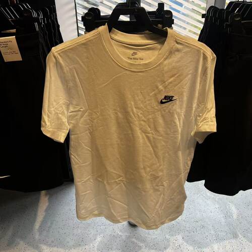 NIKE耐克短袖男夏季新款宽松刺绣运动T恤圆领白色半袖AR4999-101