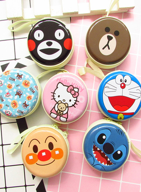 【新品】KITTY动漫周边马口铁收纳零钱包耳机包创意礼物240524