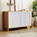 储物架杂物柜类遮挡帘免打孔鞋 柜门隐形推拉厨柜门简易伸缩遮丑帘