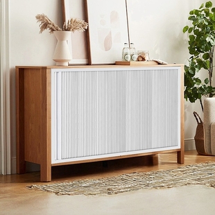 储物架杂物柜类遮挡帘免打孔鞋 柜门隐形推拉厨柜门简易伸缩遮丑帘